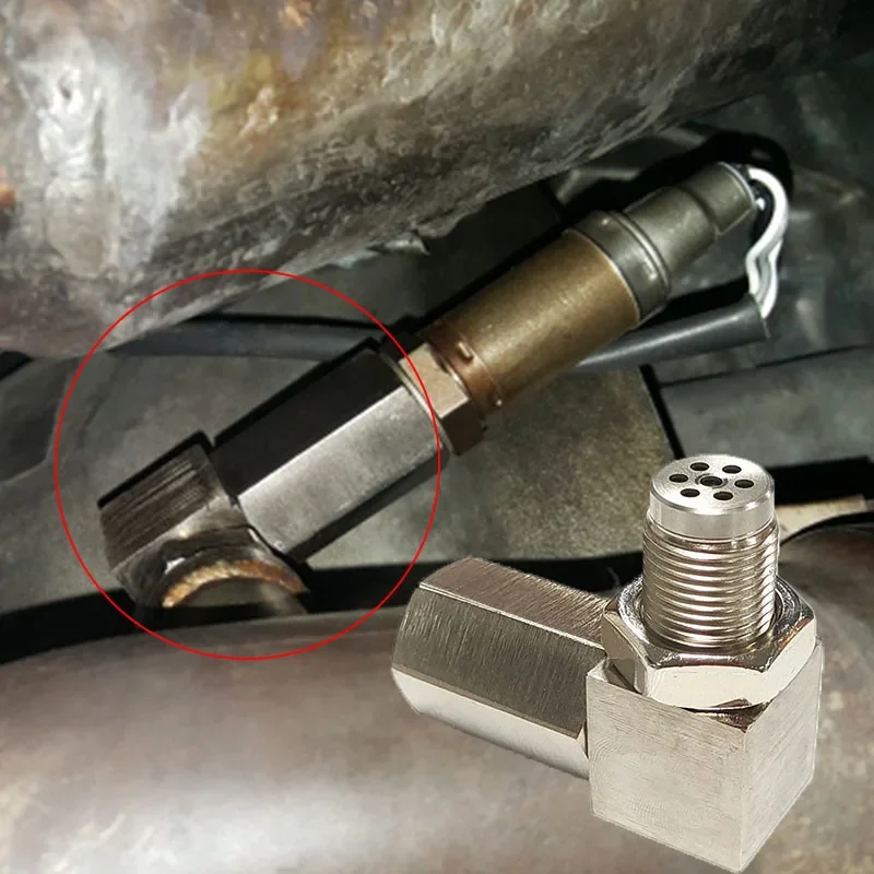 0° /45° /90° Degree Oxygen O2 Sensor Spacer Adapter Bung Catalytic Converter Fix Check Engine Light Universal O2 Oxygen Sensor