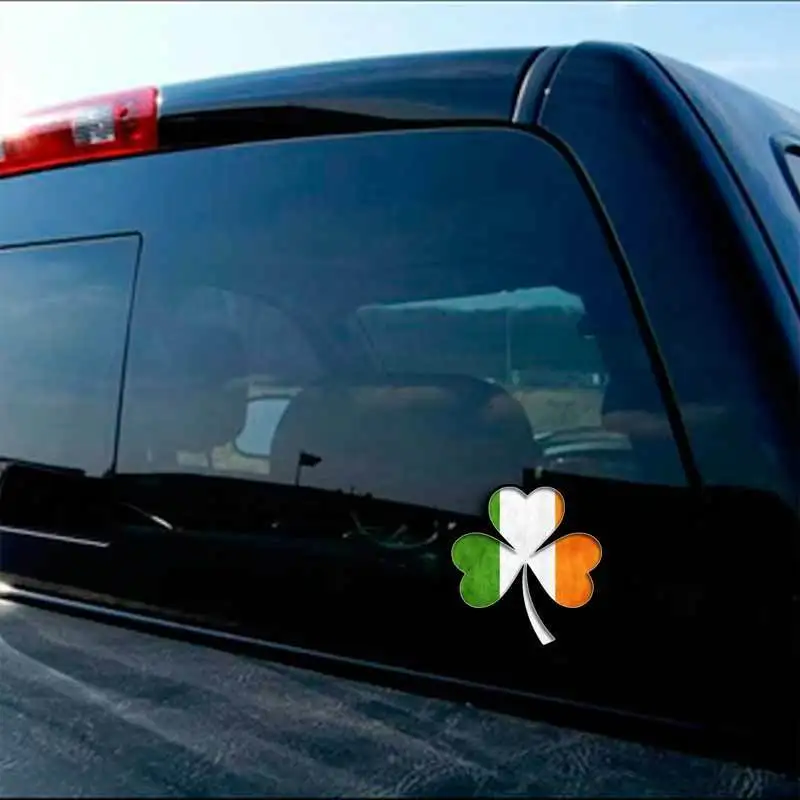 2 Pack Irish Flag Shamrock Decal Ireland Dublin Car Truck Iphone Window Sticker Kawaii Car Accessories Car Decor Glue Sticker