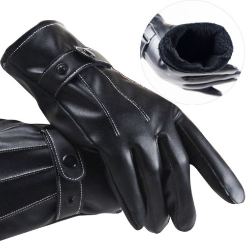 2020 Winter Mens Gloves Fitted Real Leather Touch-Screen Gloves with Racing Driving Gloves