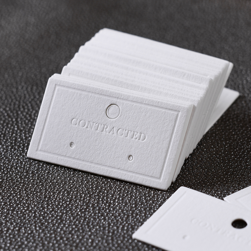 High Quality White Eco-friendly Paper Stock Jewelry Accessories Earrings Display Card Label Tags Wholesale Store