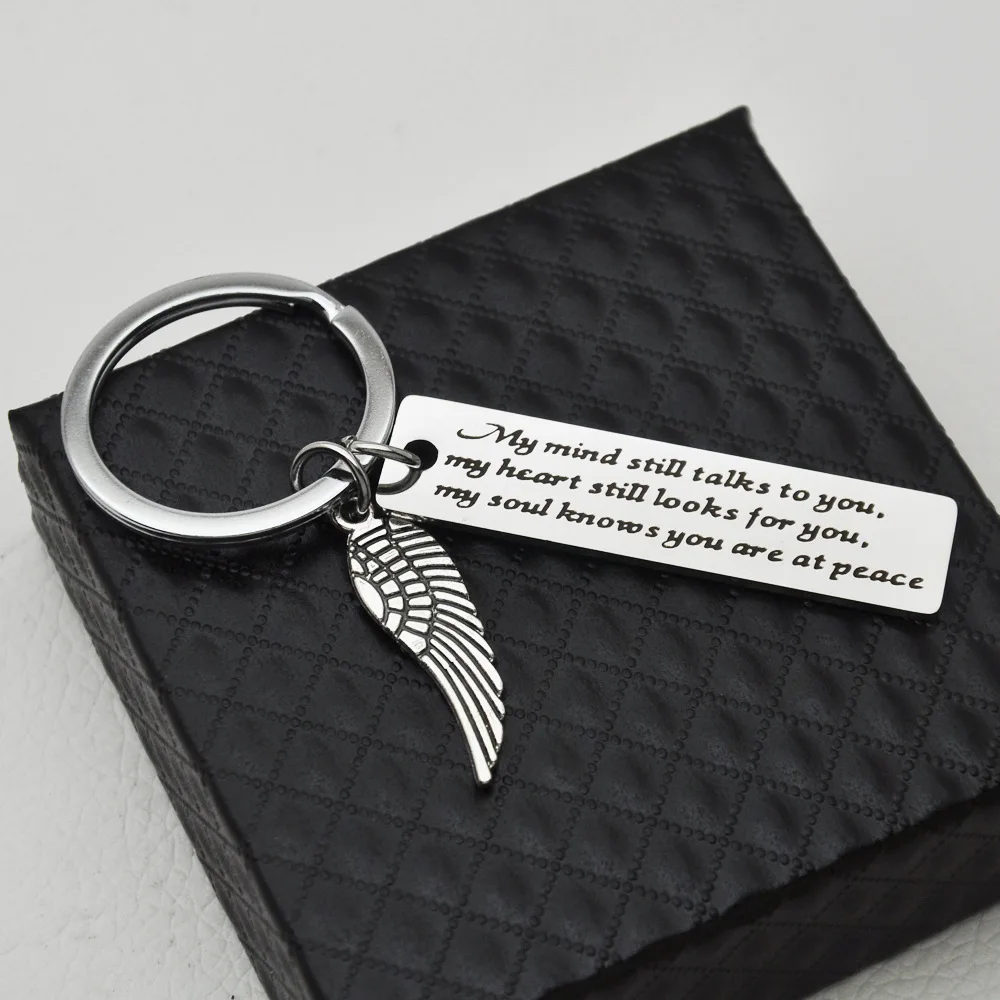 Metal Sympathy Keychain In Memory Of Loved One Wing Keyring Memorial Gifts Loss Of Loved Bereavement Remembrance Gift
