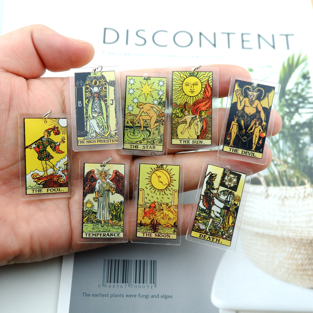 Tarot Resin Earring Charms for Earring Bracelet Pendant Jewelry Findings Phone Making DIY
