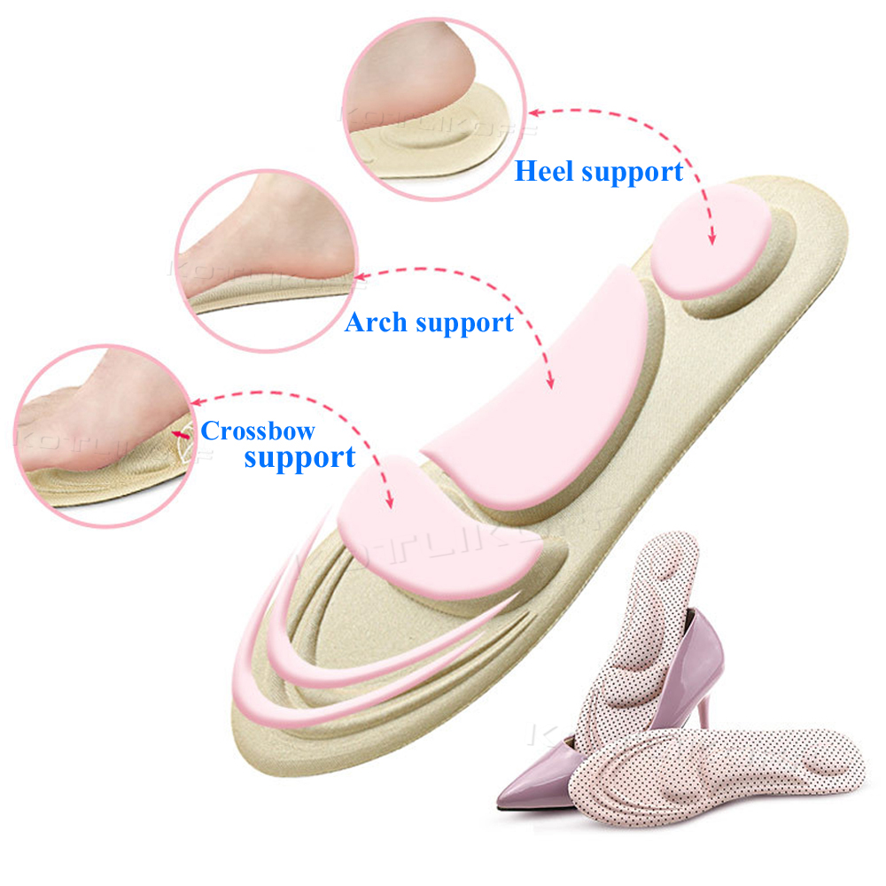 KOTLIKOFF Orthotic Insoles Flat Feet Arch Support Memory Foam Plantillas Fascitis Shoe Pad Orthopedic Foot Insert Insole Pads