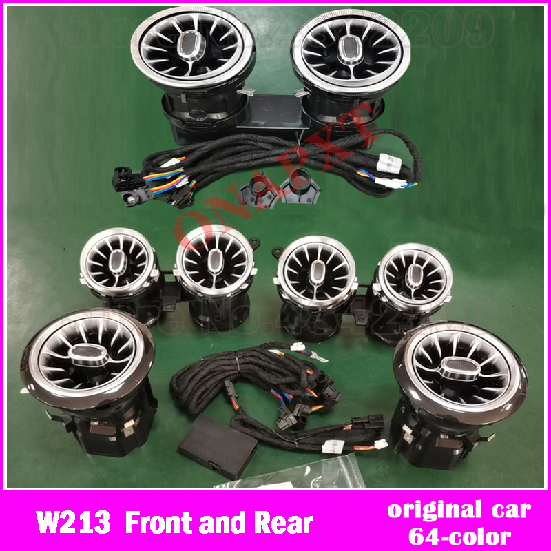 For Benz E-class W213 E-coupe W238 For AMG E63 CLS W257 64-Color LED 3D Tweeter Nozzle Air Vent Ambient Light Speaker Lamp Refit