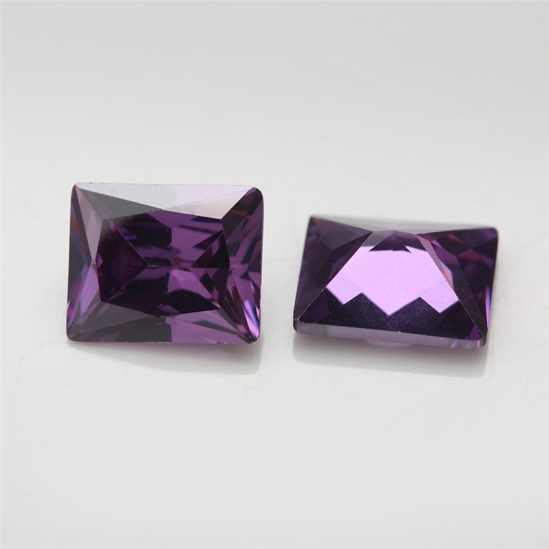 Size 2x3mm~10x12mm 5A Rectangle CZ Stone Various Color Cubic Zirconia Loose Synthetic Gems For Jewelry