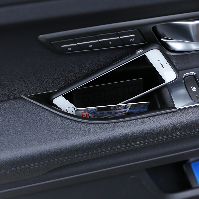 For Land Rover Range Rover Evoque 2012-2018 Car Front/Rear Door Storage Box Armrest Handle Container ABS Black Accessories