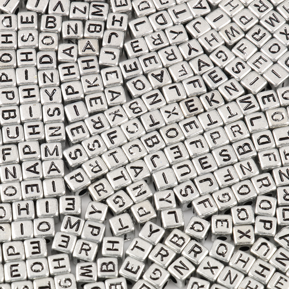 5mm Mixed Square Letter Acrylic Alphabet Cube Loose Spacer Beads For Jewelry Making Diy Handmade Bracelet Necklace Accessories