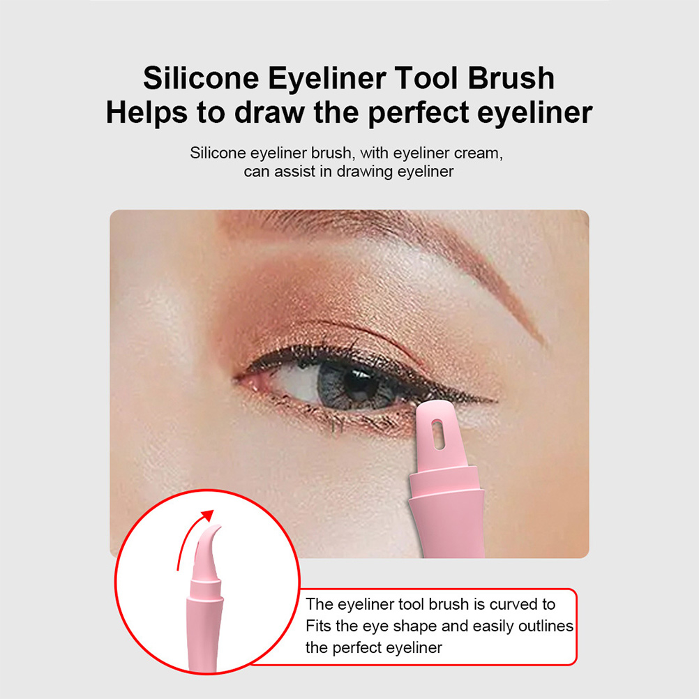 Silicone Molds Eyelash Brush Mascara Shield Applicator Silicone Mermaid Mascara Guard 2 in 1 Eyelash Comb Eyeliner Stencils for