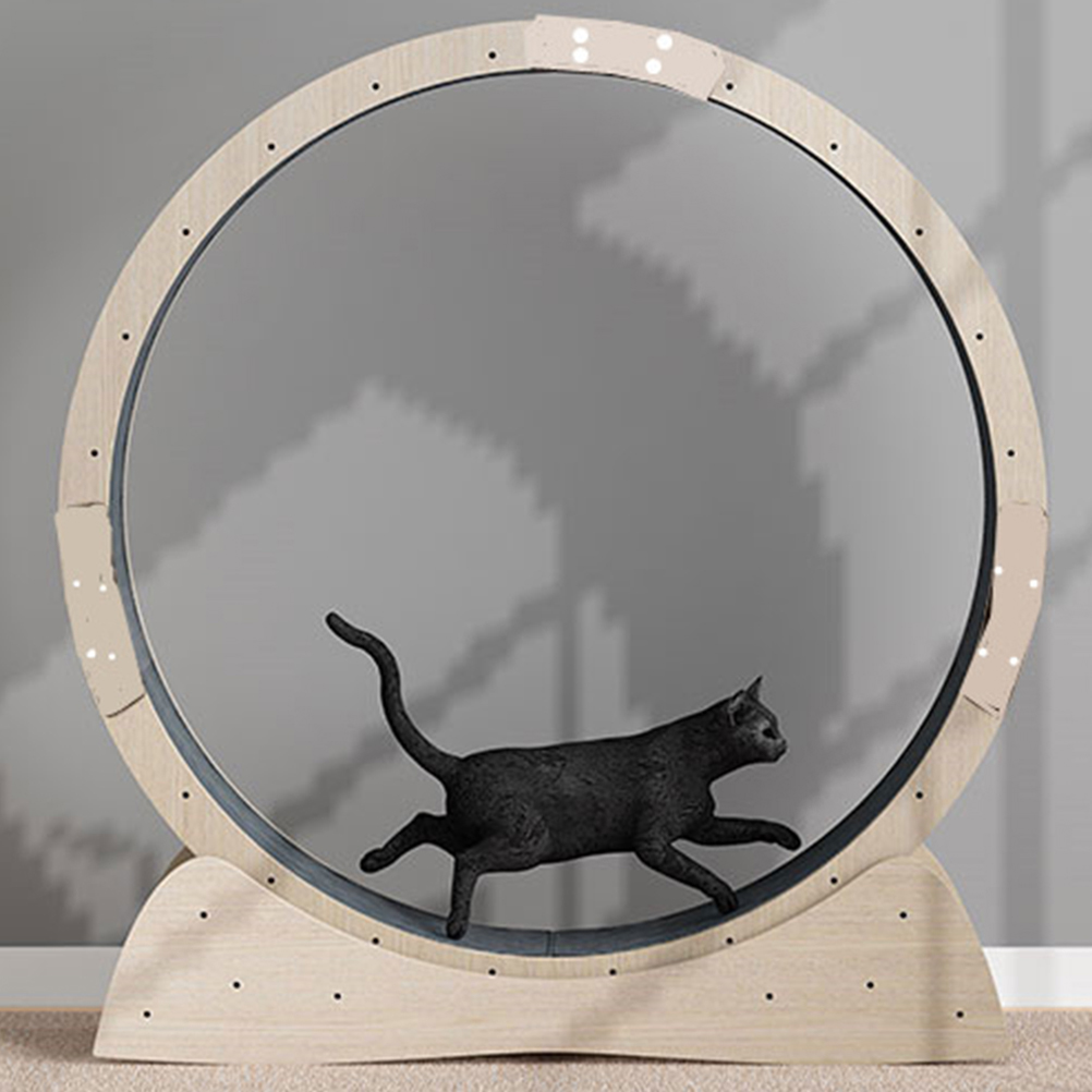 Pet Cat Treadmill Climbing Frame Toy Scratching Blanket Accessories Board Track Toys Mat for Wheel Wood Plush Exercise