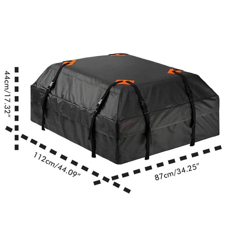 420D Waterproof Car Roof Cargo Bag With Roof Mat Large Capacity Luggage Carrier Scratch Resistant Storage Bag For Car SUV Truck
