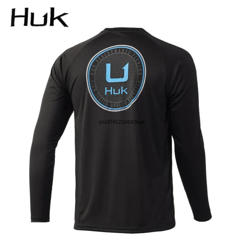 HUK Fishing Clothing Mens Vented Long Sleeve Uv Protection Sweatshirt Breathable Tops Outdoor Fishing Shirts Camisa 240615
