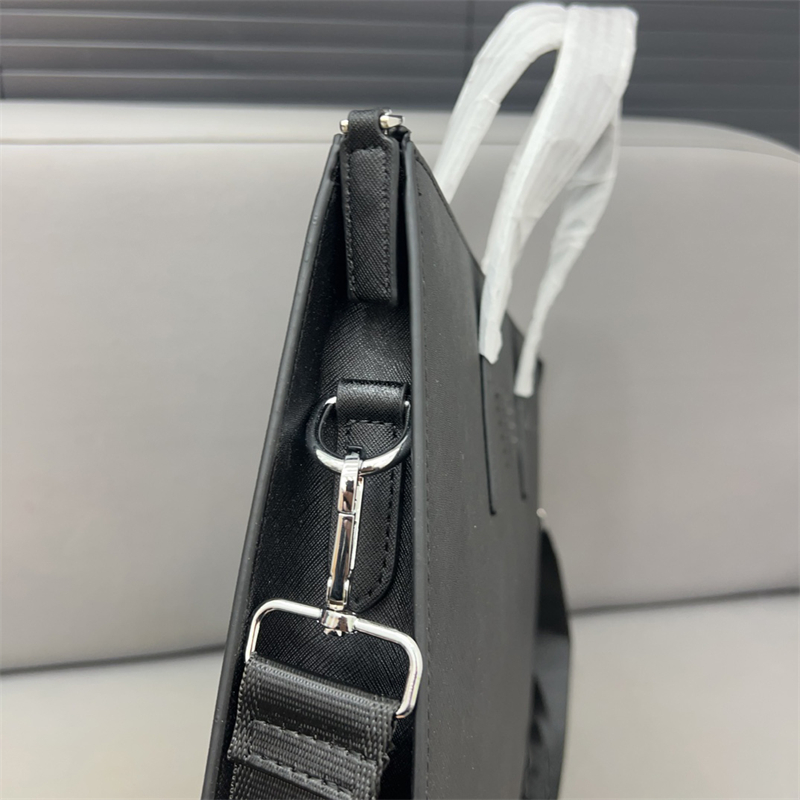 Designer Laptop Bags Mens Leather Briefcases Computer Crossbody Handbag Solid Color Stylish Large Tote Bag
