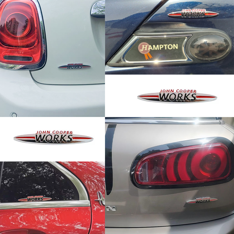 Car Front Grille Badge Emblem Sticker For Mini Cooper S JCW F54 F55 F56 F60 R50 R55 R56 R53 Chrome Metal Mini JCW LOGO Sticker