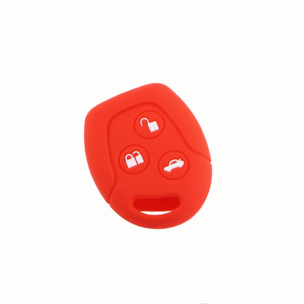 1 Piece Silicone Car Key Fob Case Cover Sticker Set Protector Bag Accessories Fit for Ford Mondeo Fiesta Focus C-Max KA GALAXY