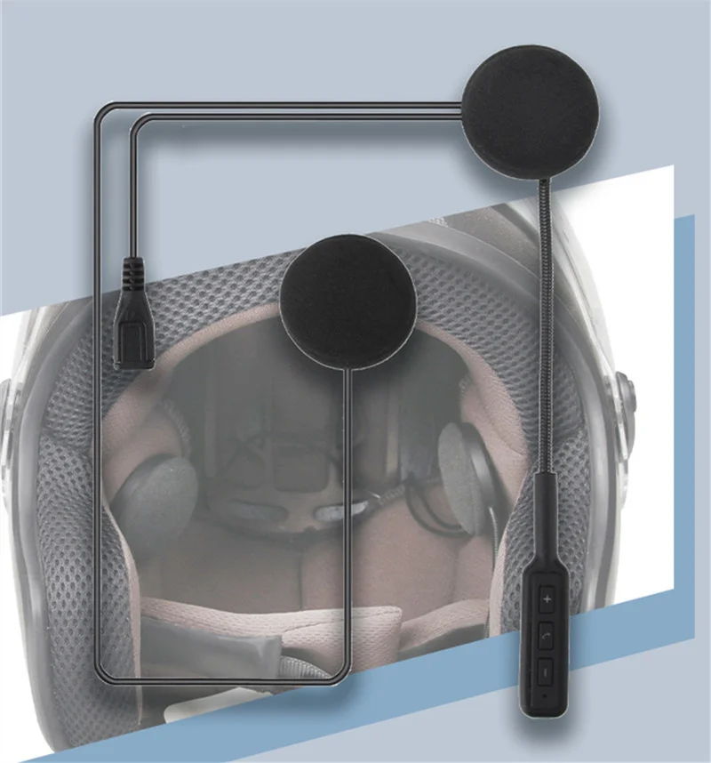 BT8 Motorcycle Earpiece Headset Clip Set Accessories Helmet Universal Intercom Bluetooth 5.0 Helmet Bluetooth Headset