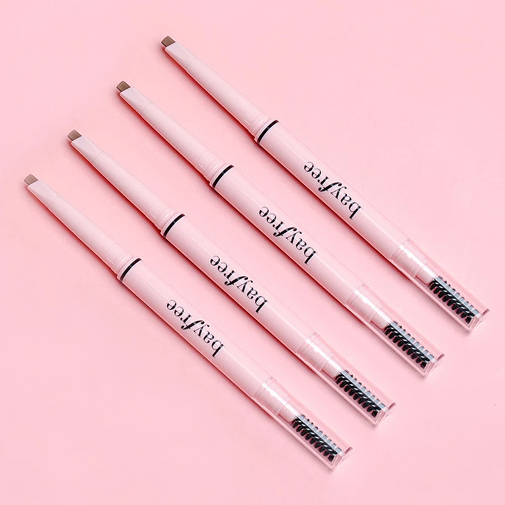 Double Head Eyebrow Pencil Natural Smooth Blade Shape Eye Brow Tint Pen Waterproof Long Lasting Eyes Black Brown Rotary Makeup