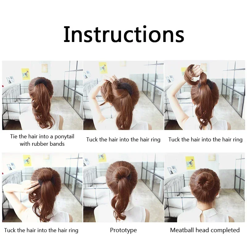 Hair Bun Maker Donut Magic Foam Sponge 3 Styles Hair Styling Braiders Tools Twist Headband Hairs Braiders Women Styling Tools