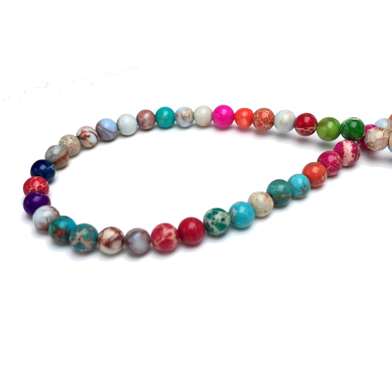 4/6/8/10MM Natural Violet Imperial Jaspers Round Beads Sea Sediment Turquoises for Jewelry Making Diy Bracelet Earring 15" Inch