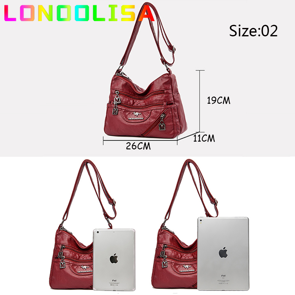 High Quality Soft Leather Luxury Purses and Handbags Women's Bag Designer Multi-pocket Crossbody Shoulder Bag for Women 2024 Sac