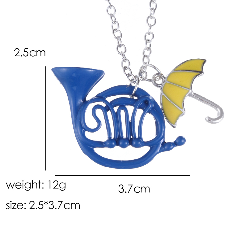 Hot How I Met Your Mother Key chain Enamel Blue Horn umbrella pendant TV Series keychain women men key holder key ring gifts