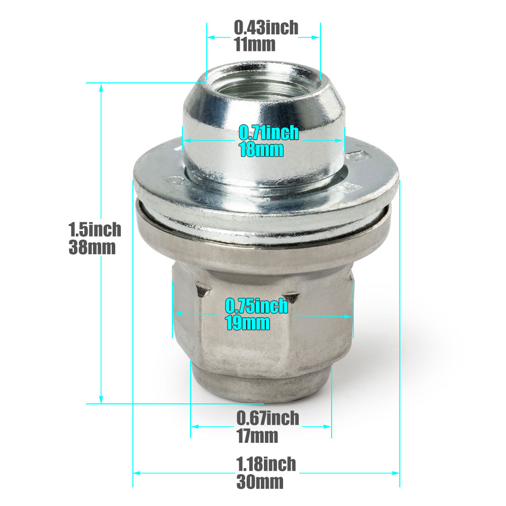 5PCS Wheel Lug Nuts Chrome 12x1.5 For Jaguar F-Type S-Type X-Type XJ XJR XE XF XJ220 1991-2022 Auto Part C2C35294010 C2C35294