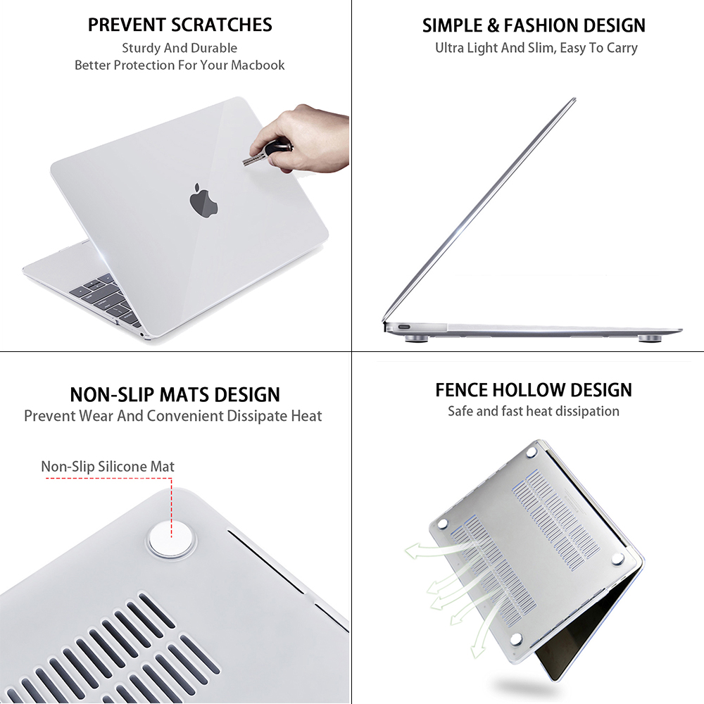 MTT Crystal Matte Case For Macbook Air 13.6 M2 2022 A2681 Pro 13 14 15 16 inch M1 Laptop Hard Cover Case A2442 A2485 A2337 A2338