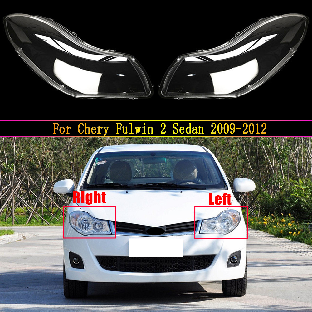 Headlamps Cover Transparent Lampshades Lamp Shell Headlight Lens Covers Styling For Chery Fulwin 2 Sedan 2009 2010 2011 2012