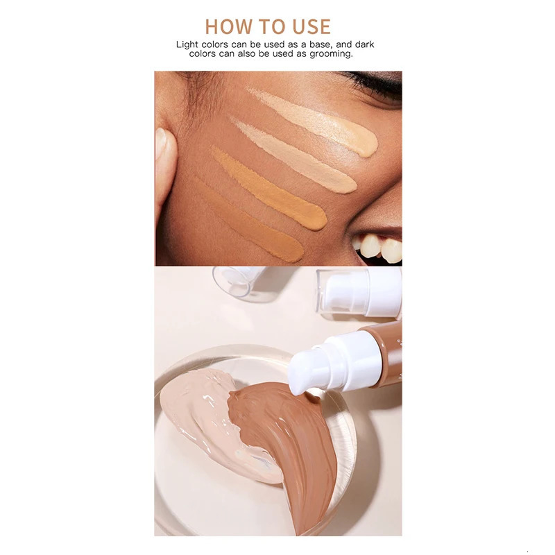 12 Color Matte Liquid Foundation Efficient Waterproof Sweat Proof Concealer Cream Light Thin Delicate Liquid Foundation Makeup 240621
