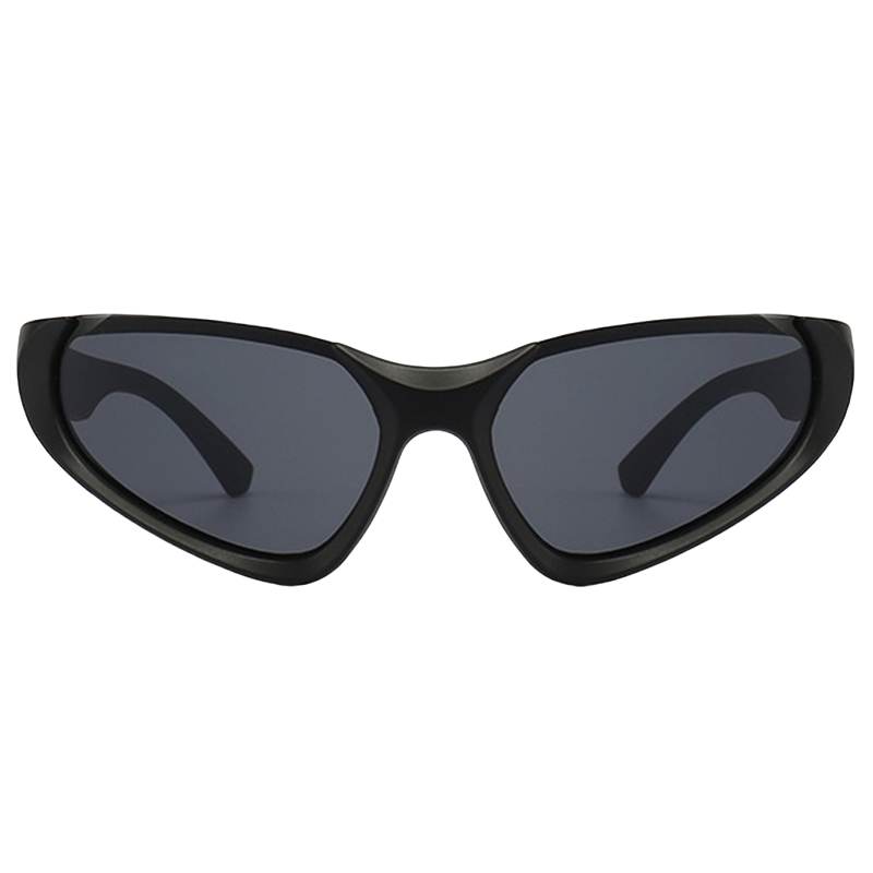 Futuristic Punk Y2K Sunglasses For Women Fashion Luxury Brand Blue Mirror Cool Sunglasses Girl Trends Half Frame Eyewear S68 6205 IVISTA