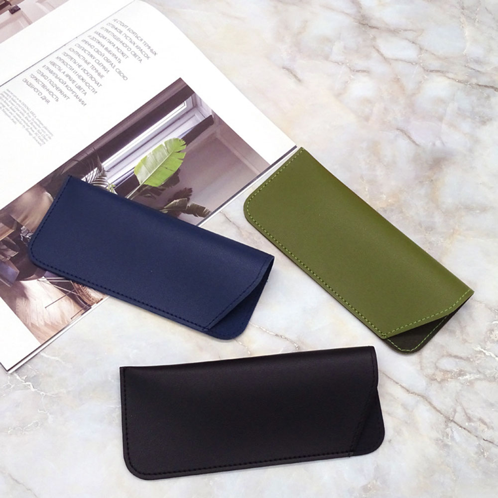 PU Leather Sunglasses Eyewear Case Car Eyeglass Cover Folding Soft Spectacle Bag Reading Glasses Organizer STORAG Box Wholesale