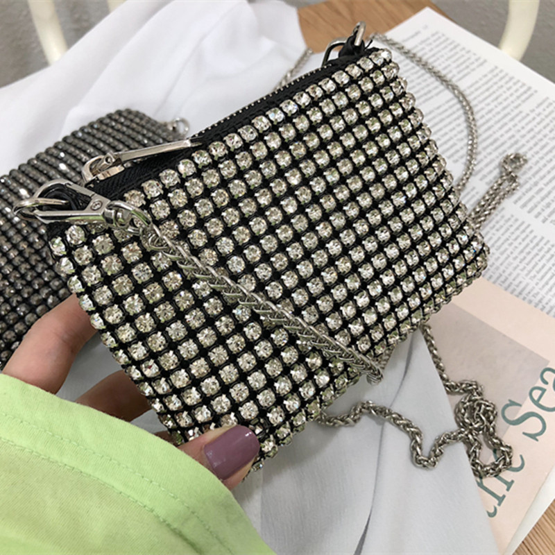Diamonds Evening Handbags For Women New Korean Luxury Designer Shiny Rhinestone Small Clutch Purse Ladies Sac Femme Fashion