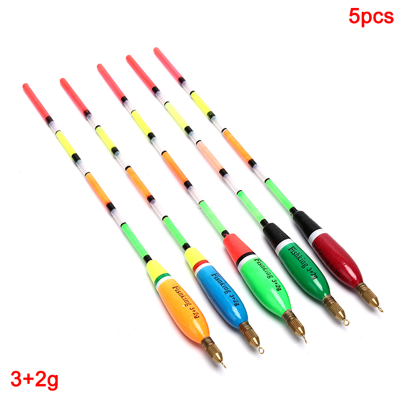 5Pcs/lot Fishing Float Barguzinsky Fir Floats Float 3+2g/4+2g/5+2g/6+2g Mix Color For Carp Fishing Fishing Tackles Tools