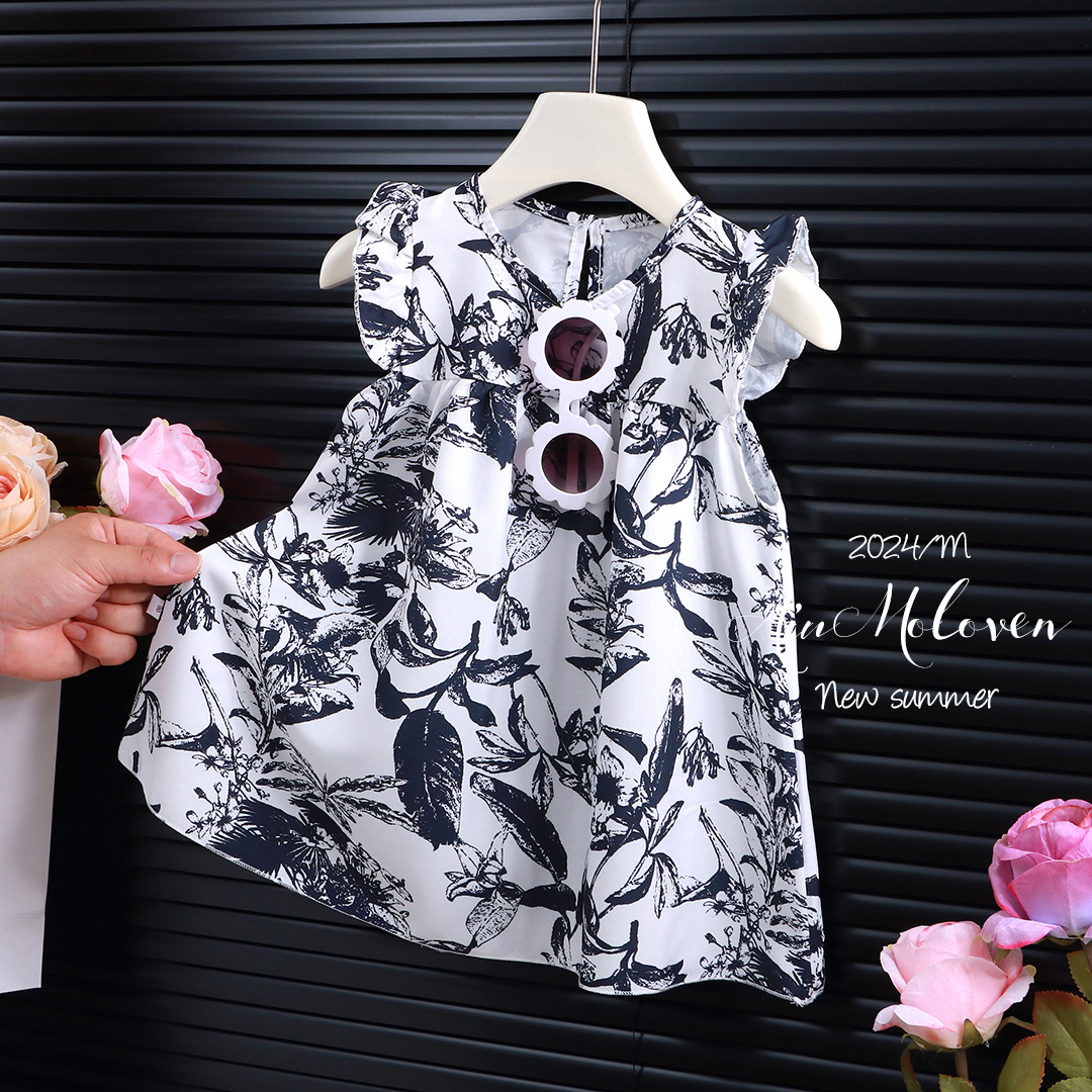 kids baby girls dress apricot summer clothes Toddlers Clothing BABY childrens girls purple pink summer Dress