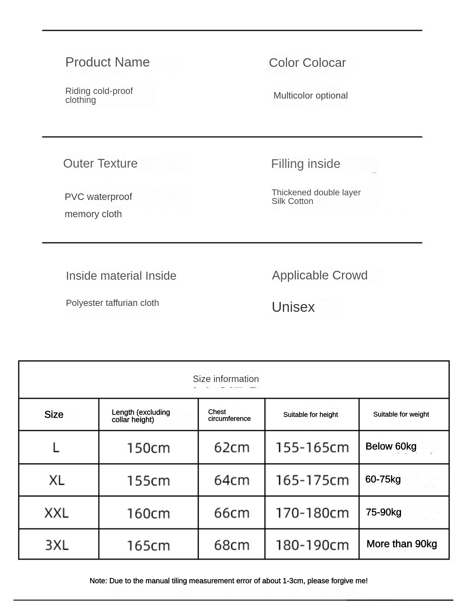 Electric Motorcycle Jacket Winter Windproof Waterproof Warm Snowmobile Jackets Riding Cold-proof Suits