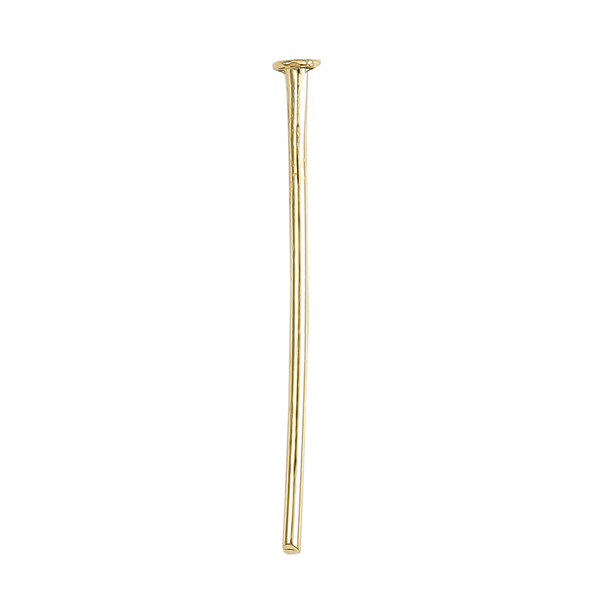50Pcs/Lot 18K Real Gold Plated 20/25/30/35/40mm Supplies For Jewelry Findings Flat Head Pins DIY Jewelry Making Components