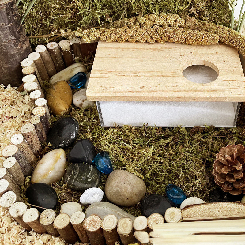 Hamster Sand Bath Shower Box Dwarf Chinchilla Sauna Room Acrylic Digging Sand Container Small Animals Bathroom Pets Supplies