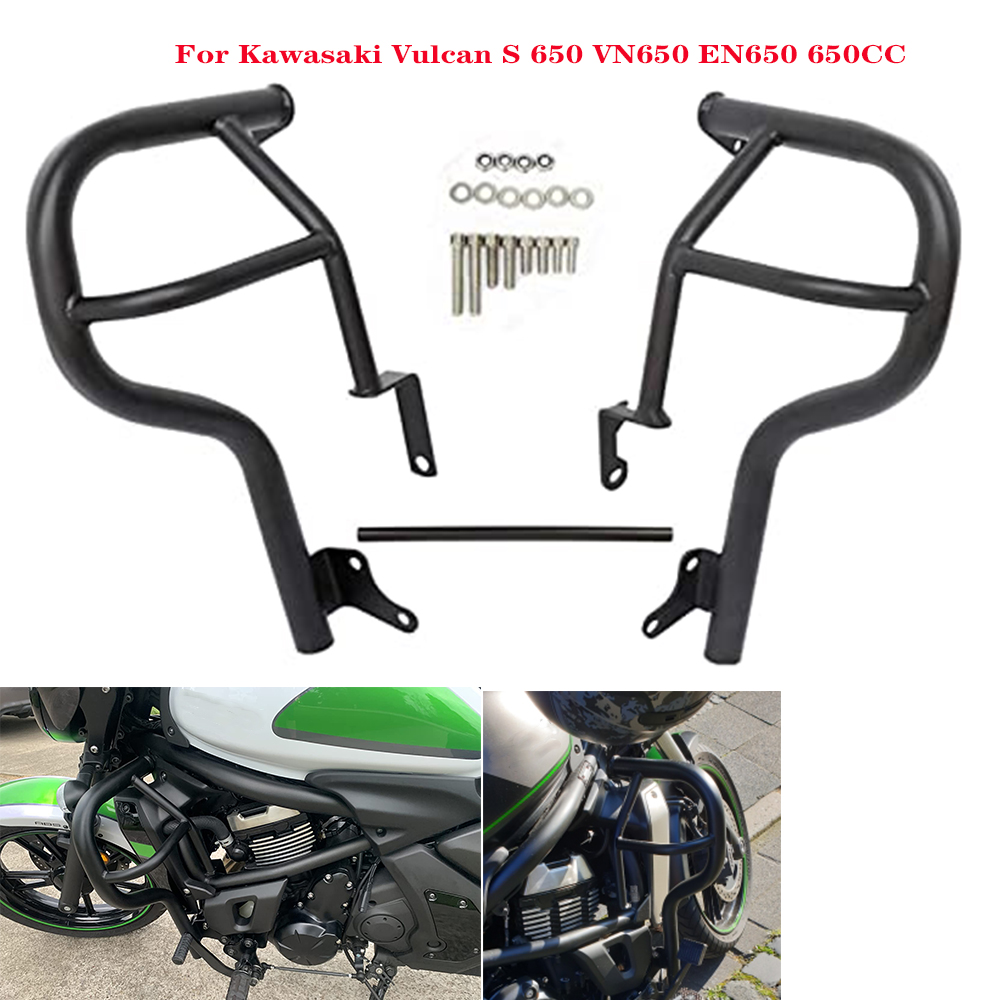 For Kawasaki Vulcan S 650 VN650 EN650 650CC 2015-2023 Motorcycle Highway Engine Guards Protector Crash Bars Bumper Sissy Bar