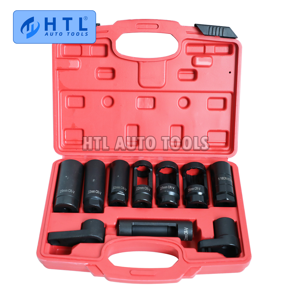 10pcs Sensor & Sending Unit Socket Set Oxygen Sensor Socket Hand Tool Set