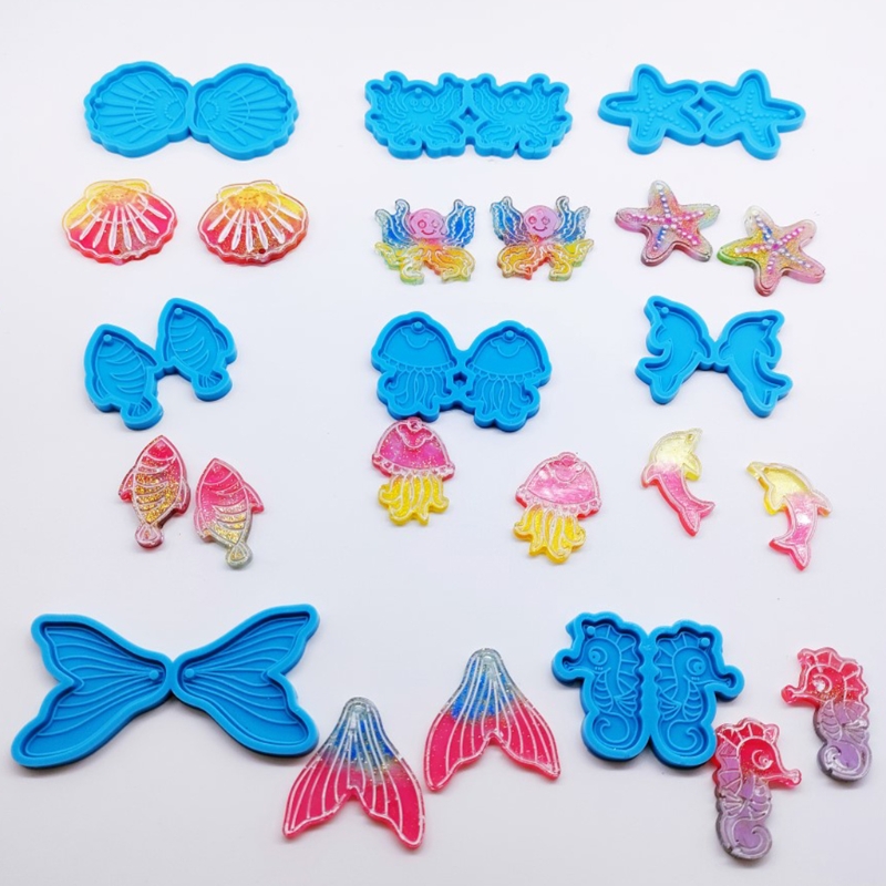 Earrings Epoxy Resin Mold Funny Originality Jewelry Pendant Ear Drop Dangles Silicone Mould DIY Crafts Ornaments Casting Tools