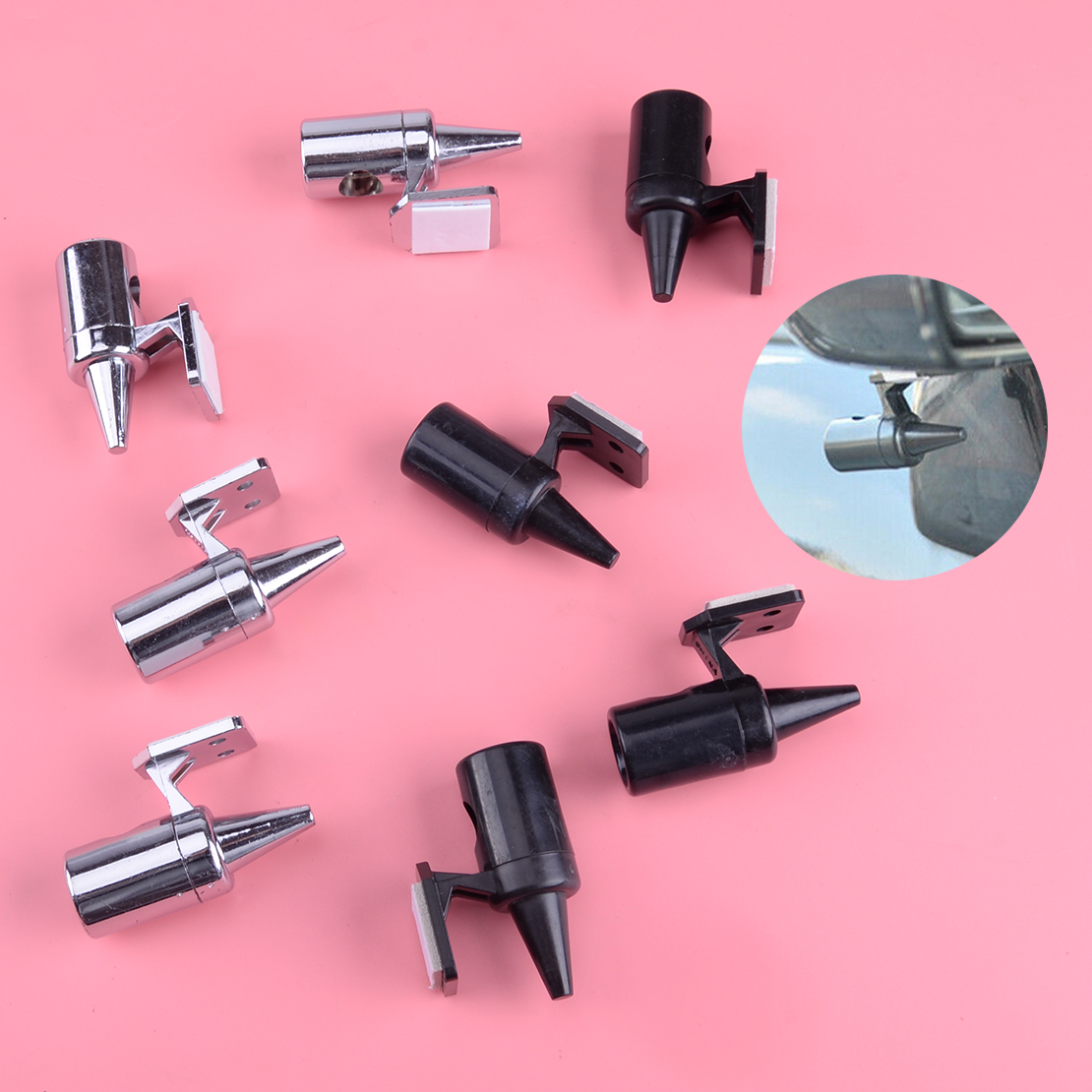 4pcs Universal Car Deer Alert Device Whistle Animal Wildlife Warning Alarm Removable Bell Wind Ultrasonic Tool ABS