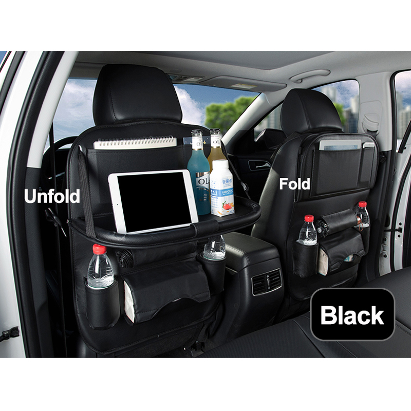 1PC Car Stowing Tidying Back Seat Storage Bag Organizer Foldable Table Waterproof Multi-Pocket Auto Car Accessories Organizador