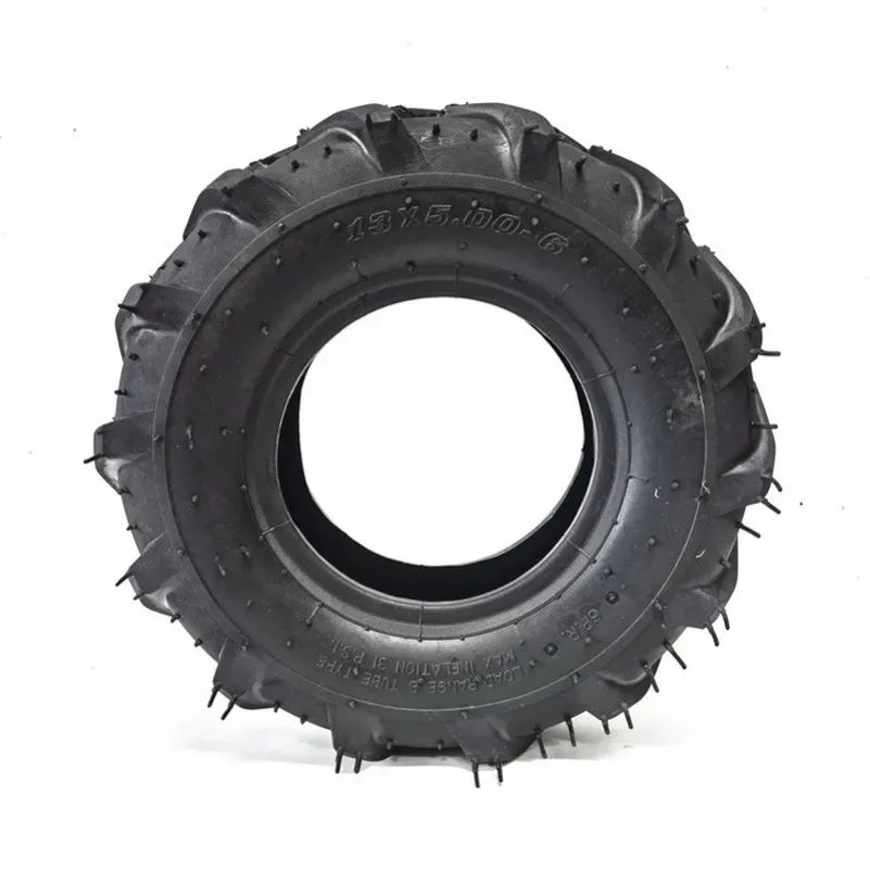 13 inch herringbone inflatable wheel X 5.00-6 micro tiller tractor pneumatic tire rubber scraper