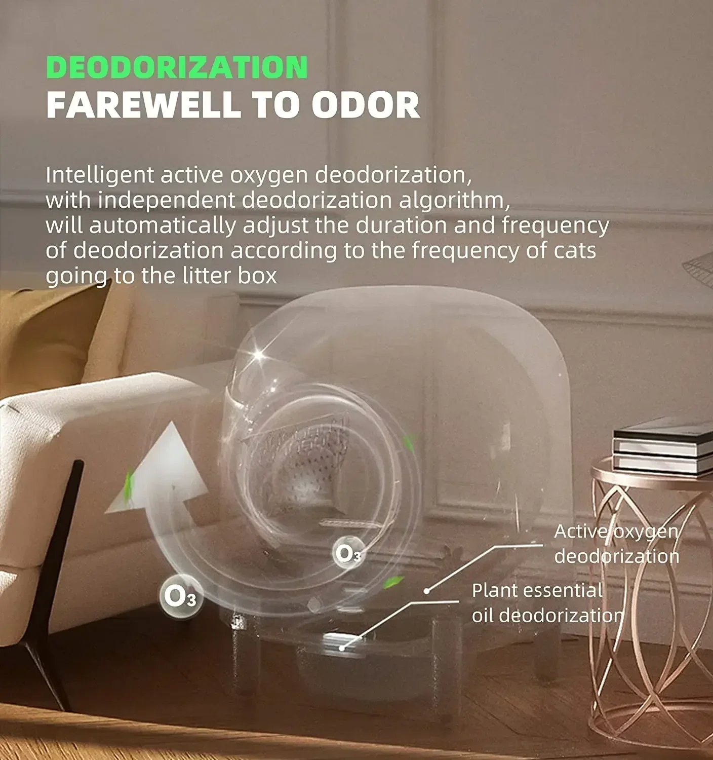 56L Automatic Smart Cat Litter Box Self Cleaning Sandbox Wifi Support Remote Control Pet Closed Tray Toilet Detachable Bedpans