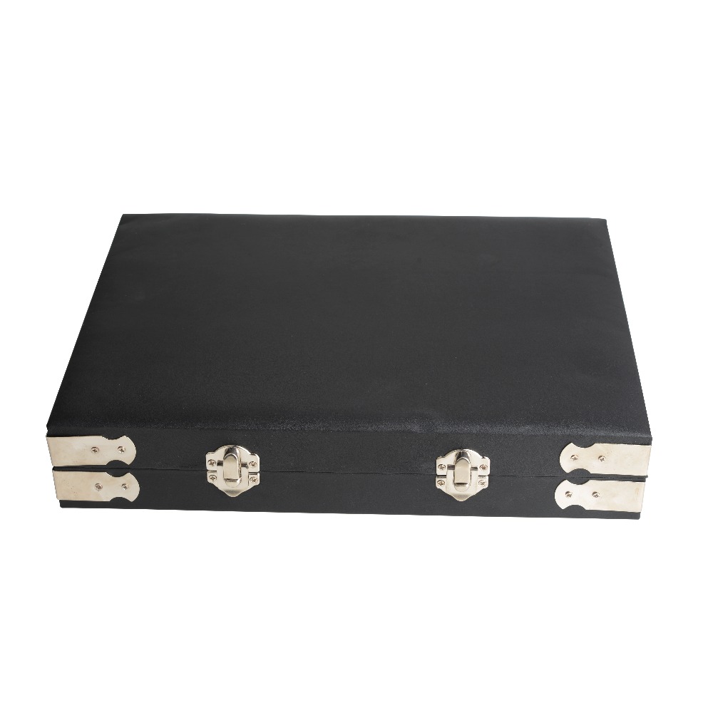 Black PU Leather Gemstone Travel Box Diamond Storage Case Jewelry Holder Boxes Inside Gem Box Portable