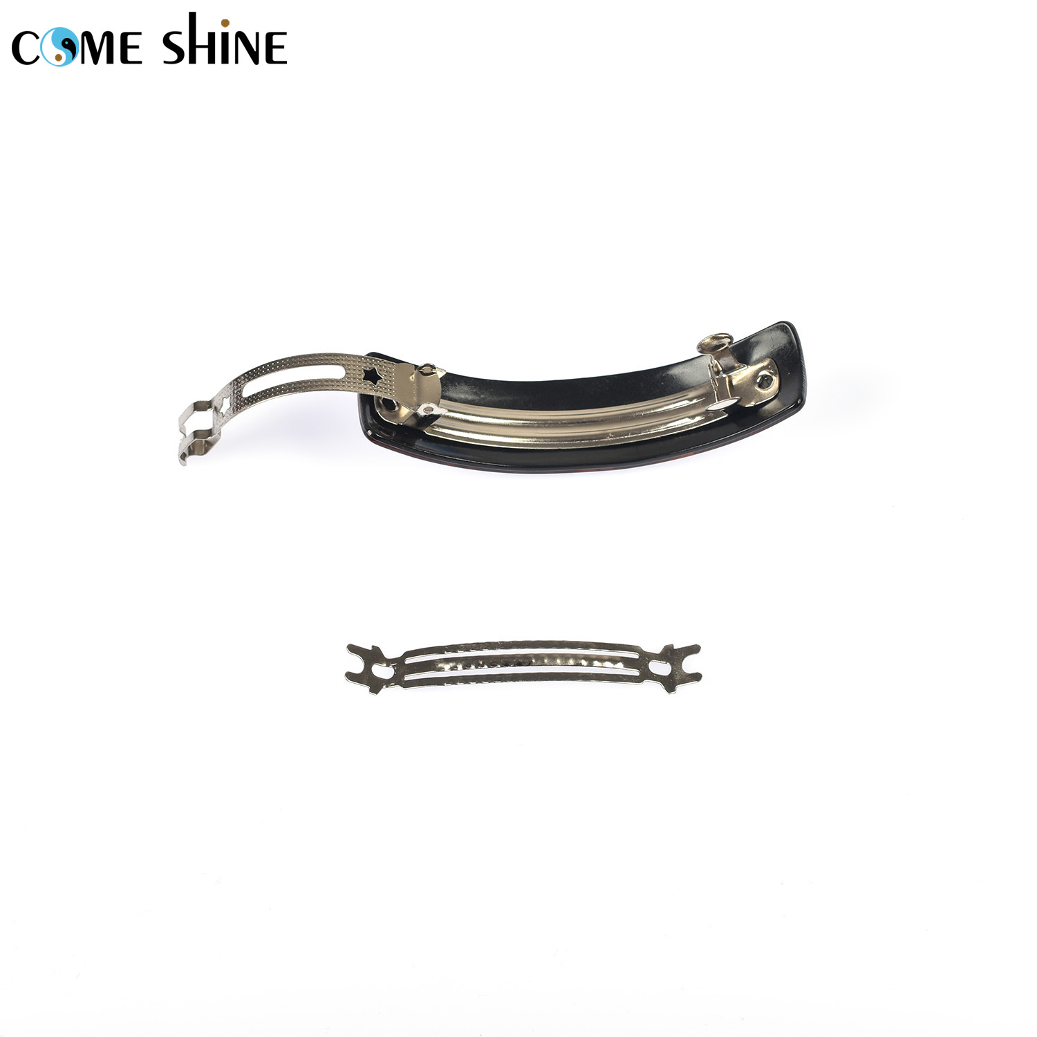 Come Shine 6 Pieces Set Retro Large Hair Barrettes Rectangular French Automatic Acrylic Hair Clips for Women Thick Medium Hair