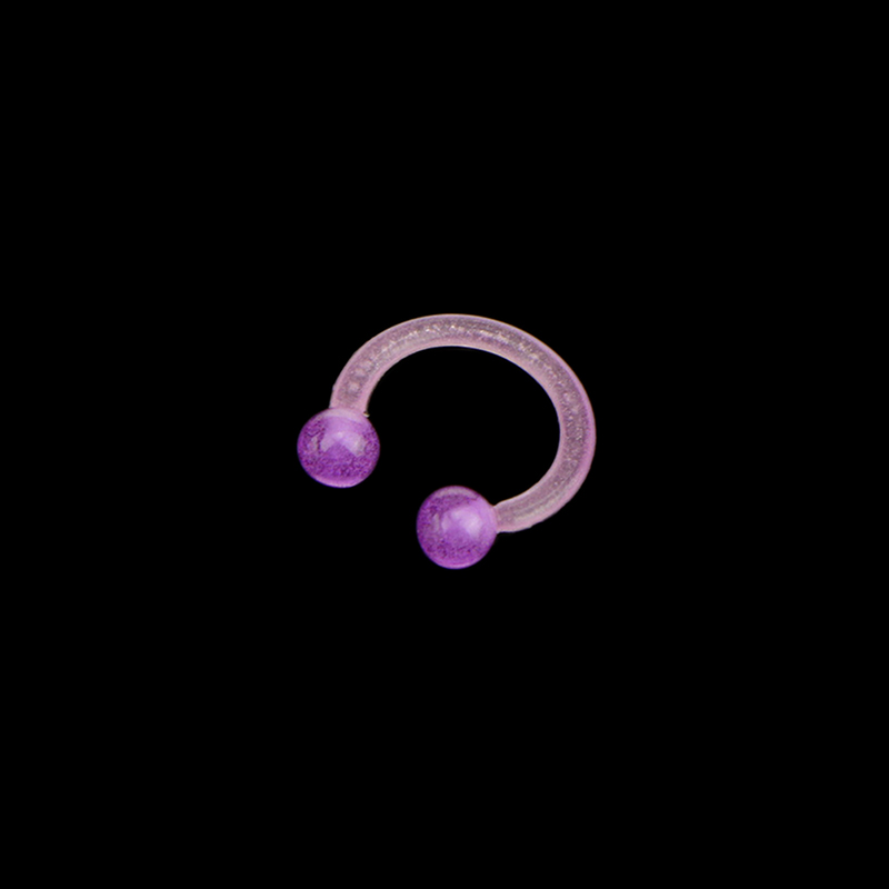 10PCS/20PCS Luminous Acrylic Body Piercing Jeweller Horseshoe Septum Piercing Nose Lip Ring Ear Bar Choose