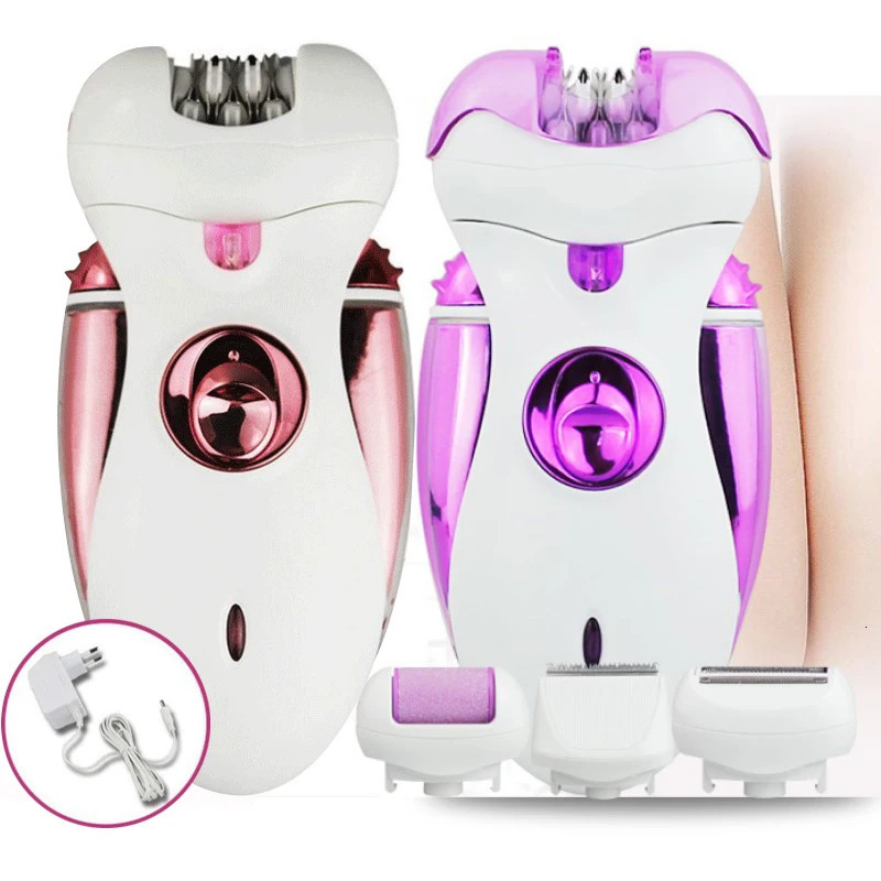 Electric Hair Removal Epilator for All Body Hair Electric Epilator Male 4 in 1 Rechargeable Women Machine for 240624