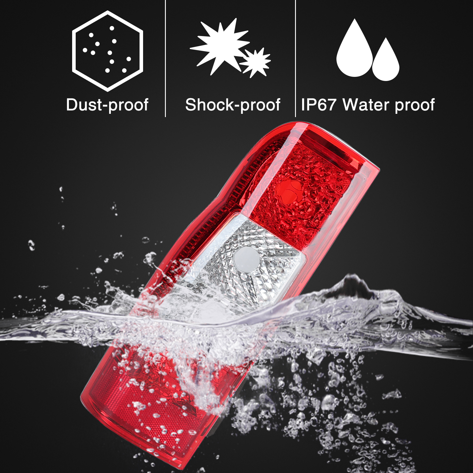 Tail Light for Ford Transit MK7 2006-2014 Tail Light Covers Rear Light Without Bulb Tail Lamp Shell