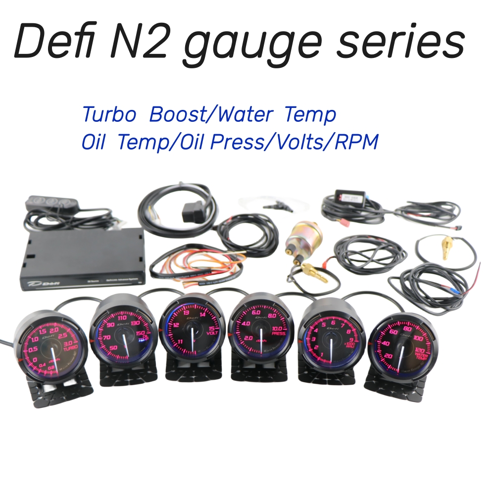 7 Colors Defi Gauge N2 Series Turbo Boost Water Temperature RPM Volts Oil Temperature Oil Pressure Car Meter