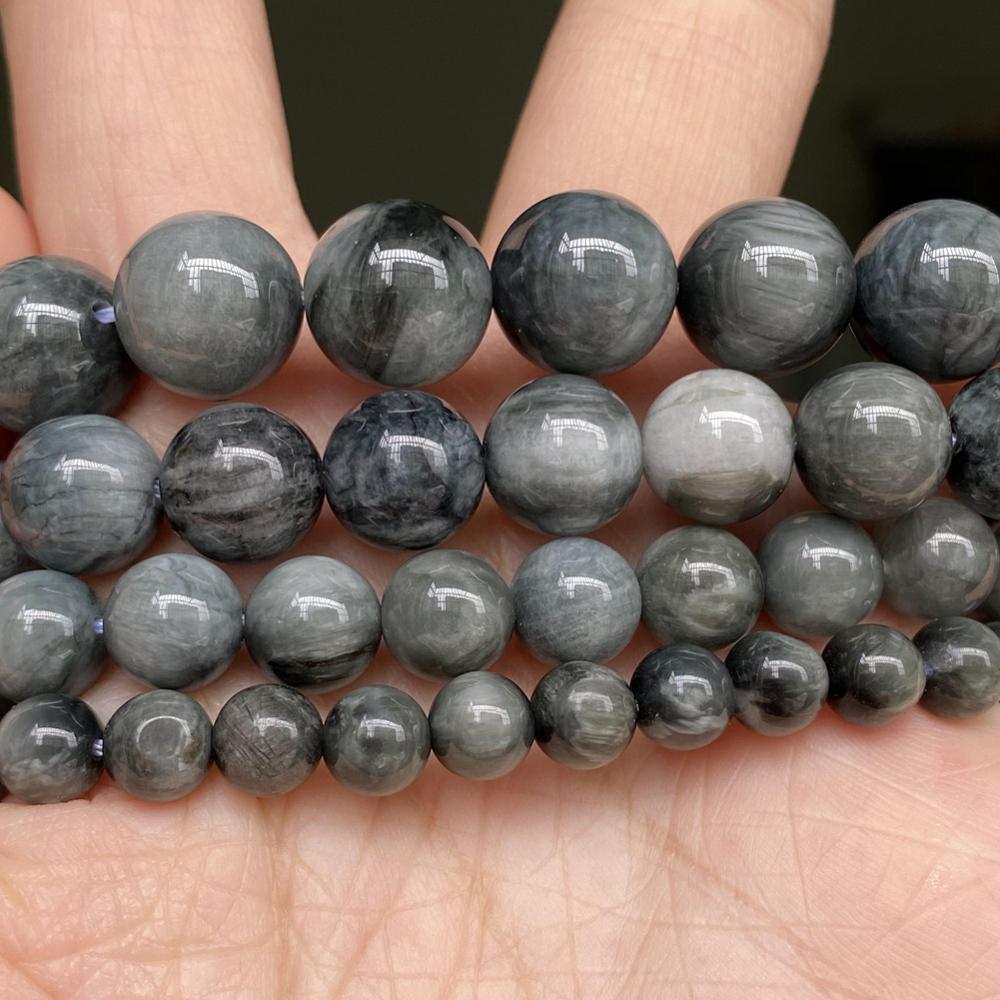 A+ Natural Gem Stone Eagle Eye Hawk Eye Round Beads For Jewelry Making Diy Bracelet Necklace Accessories Supplies 6 8 10 12mm